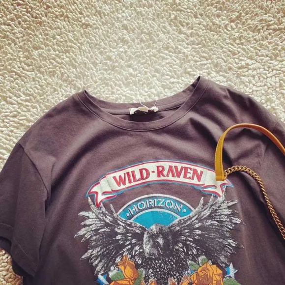 Faded Black Wild Raven Graphic Tee - Picture 4 of 4